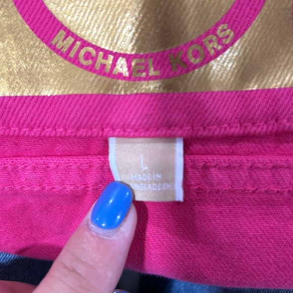 Michael Kors pink denim jacket excellent condition size Large - Picture 6 of 6
